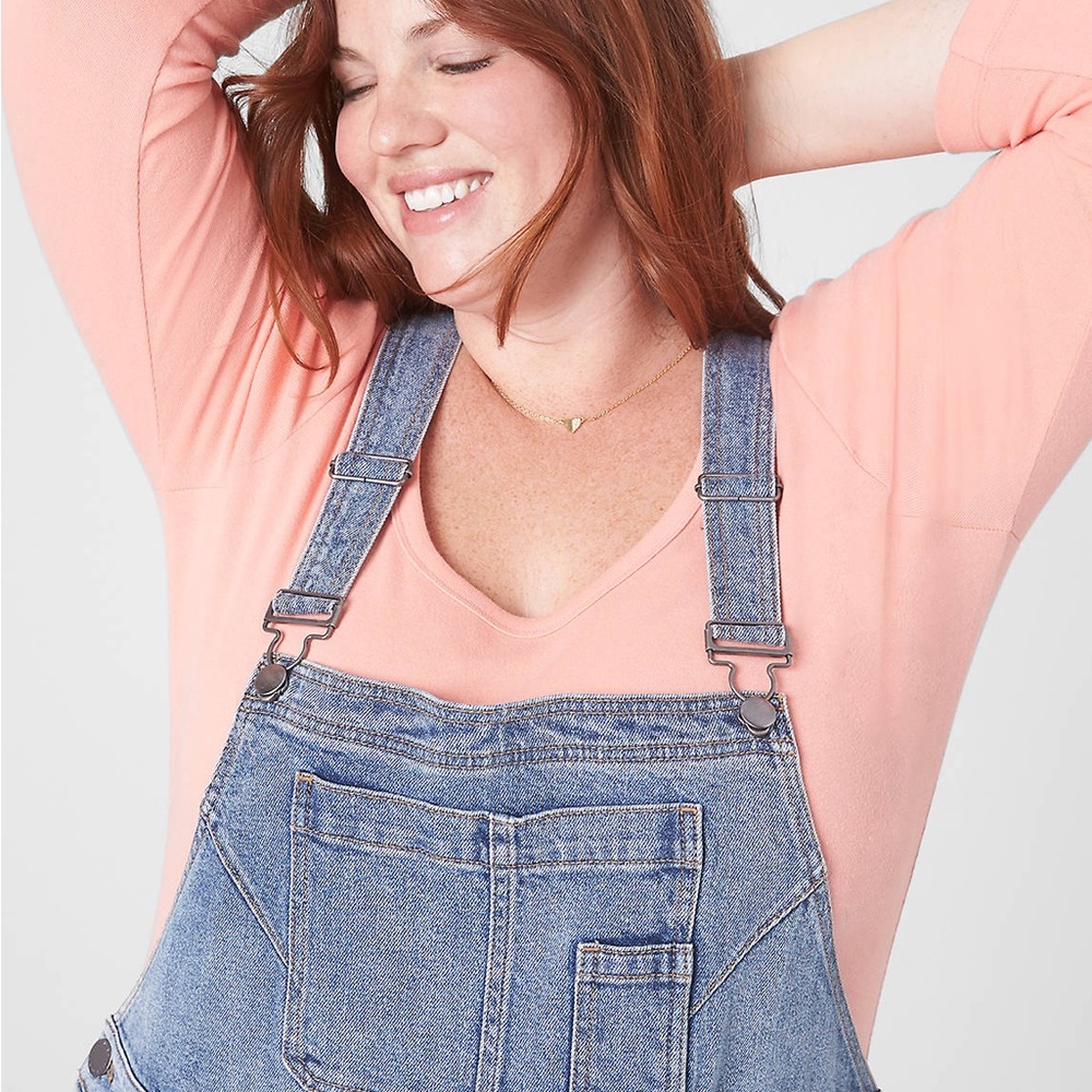 Lane Bryant ankle straight-leg denim overalls new with tags! - Picture 10 of 11